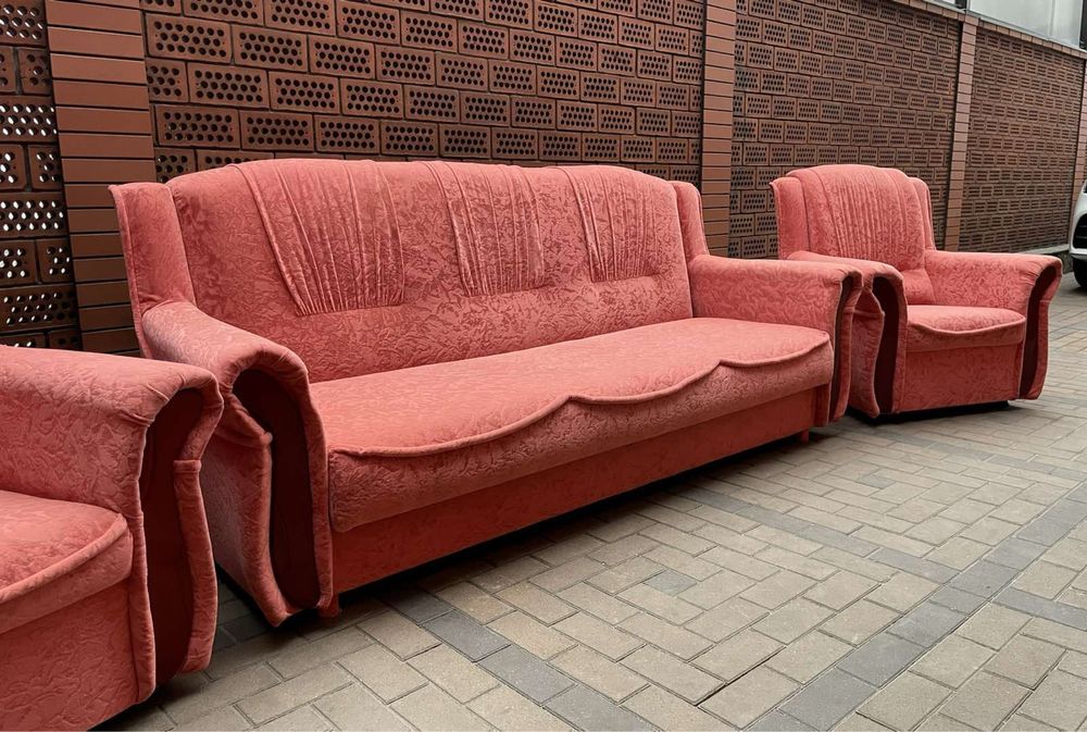 Комплект м'яких меблів "Президент": диван-ліжко + 2 крісла Західна Укр