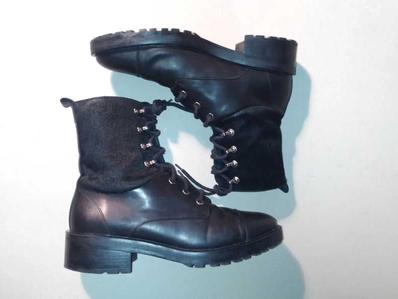 Markowe workery Massimo Dutti Zara 40 kozaki botki damskie czarne