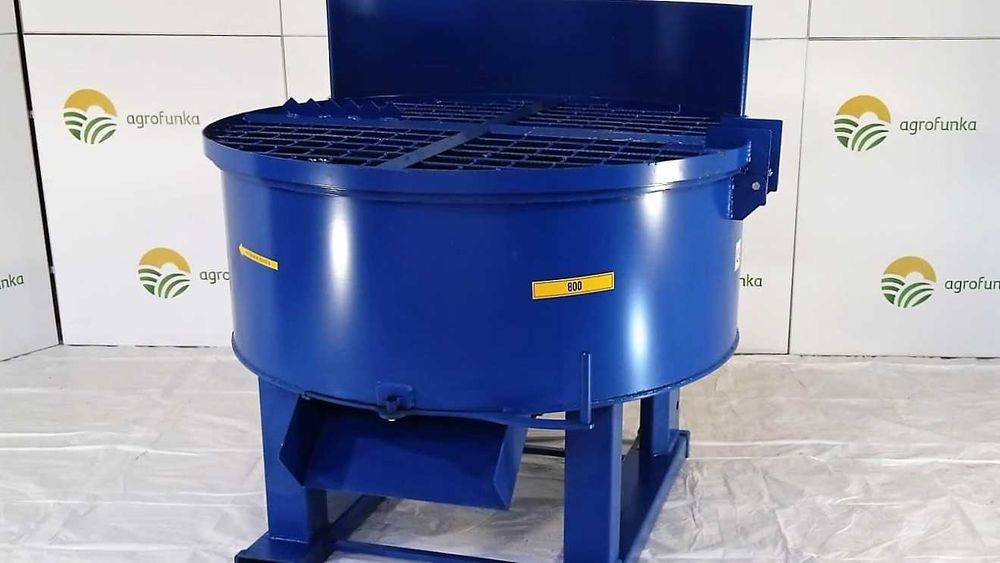 mieszalnik betoniarka 800L hydrauliczna okrągła