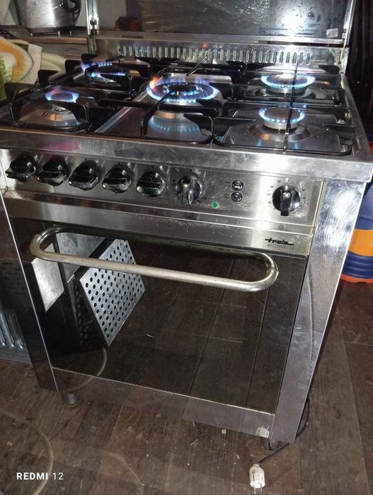 Fogão semi industrial forno a gás com grill a gás de garrafa propano o