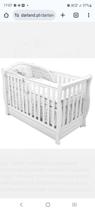 Łóżeczko dziecinne galla drewniane, tapczan