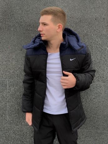 Зимняя Куртка Nike "Европейка" сине-черный