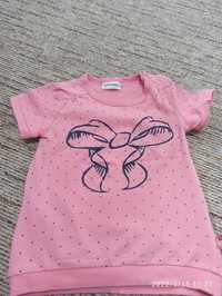 Różowy t-shirt dla dziewczynki Coccodrillo 92 bdb