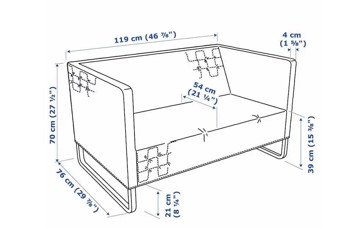 Sofa IKEA KNOPPARP – szara, 2-osobowa – Warszawa Praga Południe