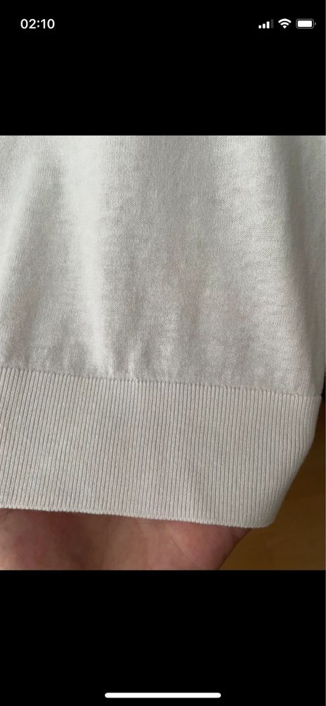 Sweterek Polo Massimo Dutti.  Bawelns i jedwab