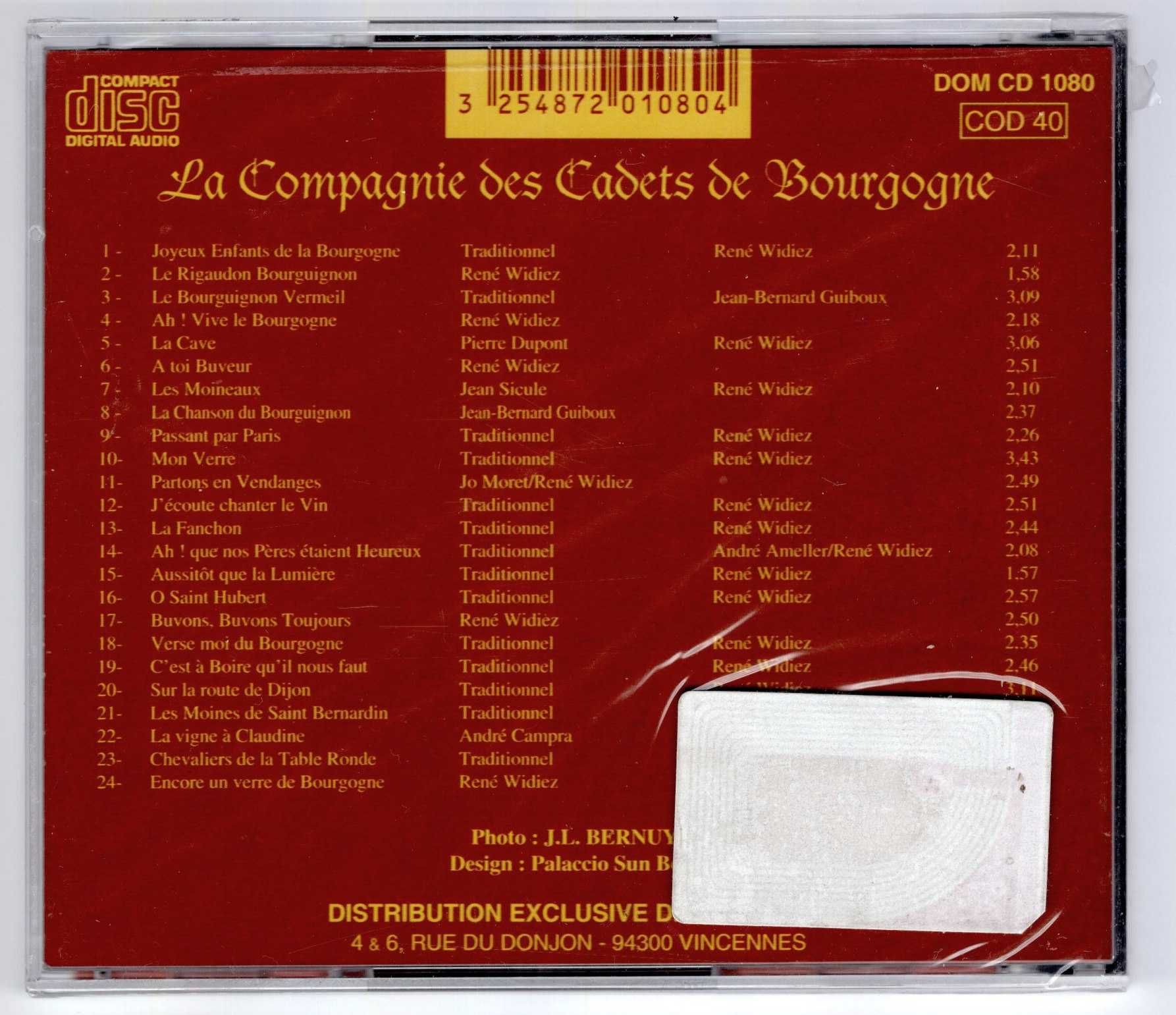 La Compagnie Des Cadets de Bourgogne Chante Le Bourguignon (CD)