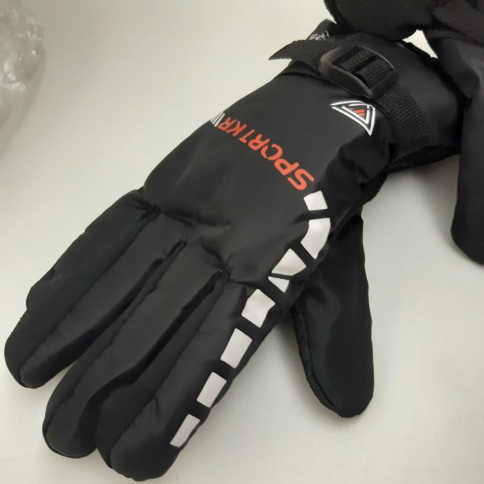 Par Luvas Novas Impermeáveis Quentes Pretas compatíveis Smartphones