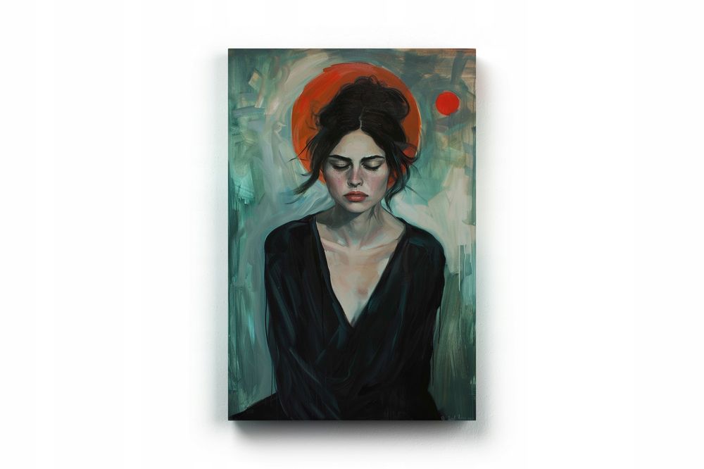 Abstrakcyjny Portret Mistyczny 40x60 cm - Obraz na Płótnie do Wnętrz