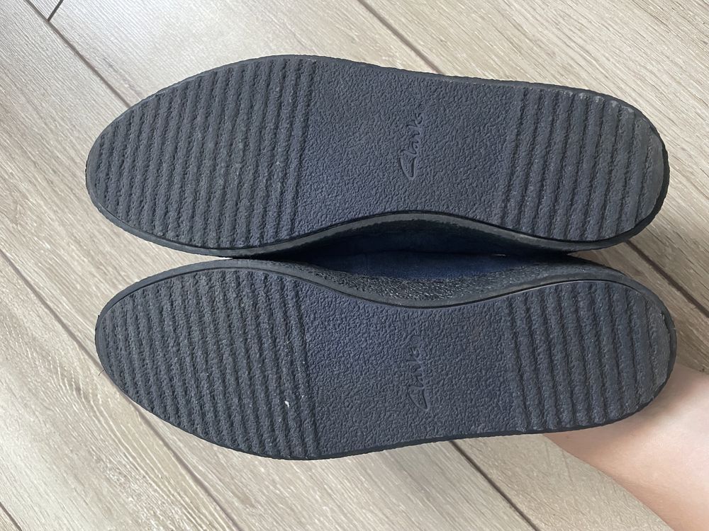 Балетки сині шкіряні Clarks 37