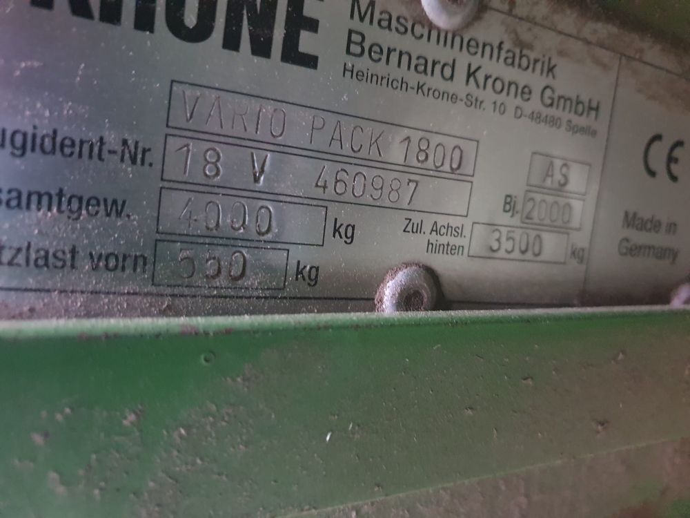 Krone vario pack 1800 multicut