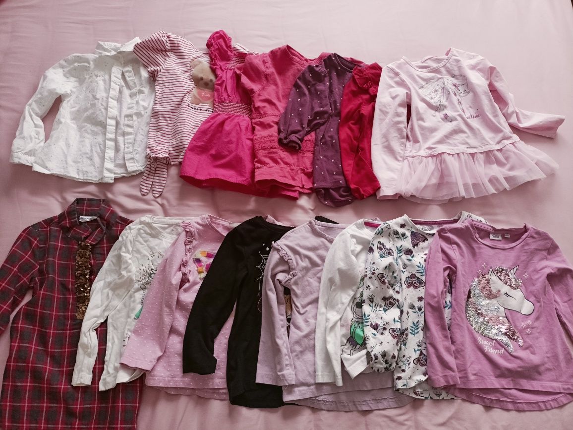Ubrania dla dziewczynki, 98-104, duża paczka