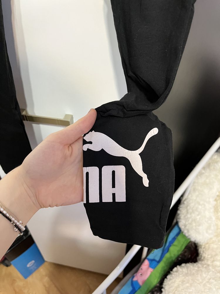 legginsy sportowe puma czarne obcisłe xs siłownia