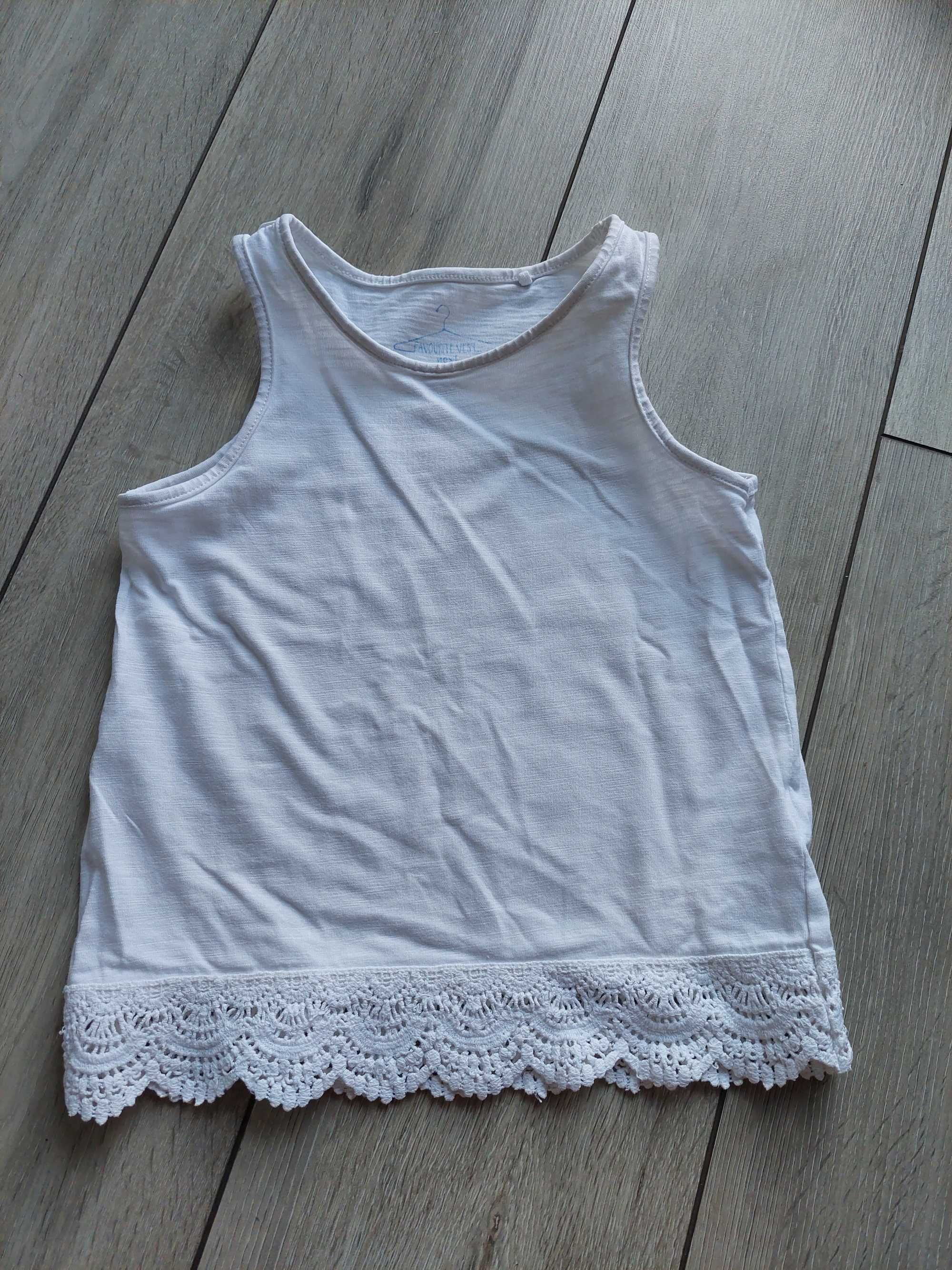 Letnie bluzki naramki ramiączka next h&m 110/116 top