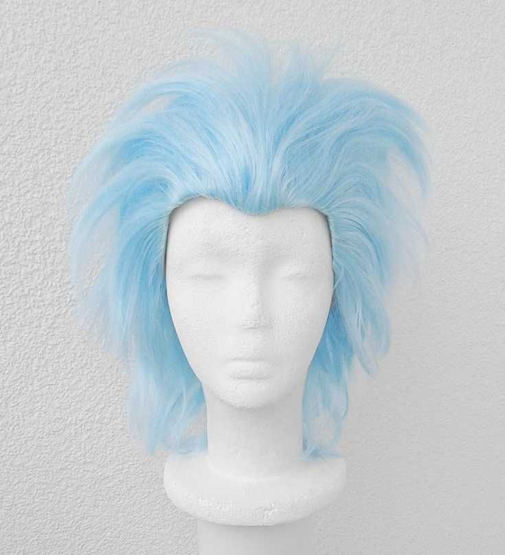 Ban 7DS Rick Sanchez Grimmjow cosplay wig błękitna krótka peruka męska