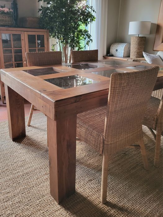 mesa, refeições, secretaria, mexicano, rustico