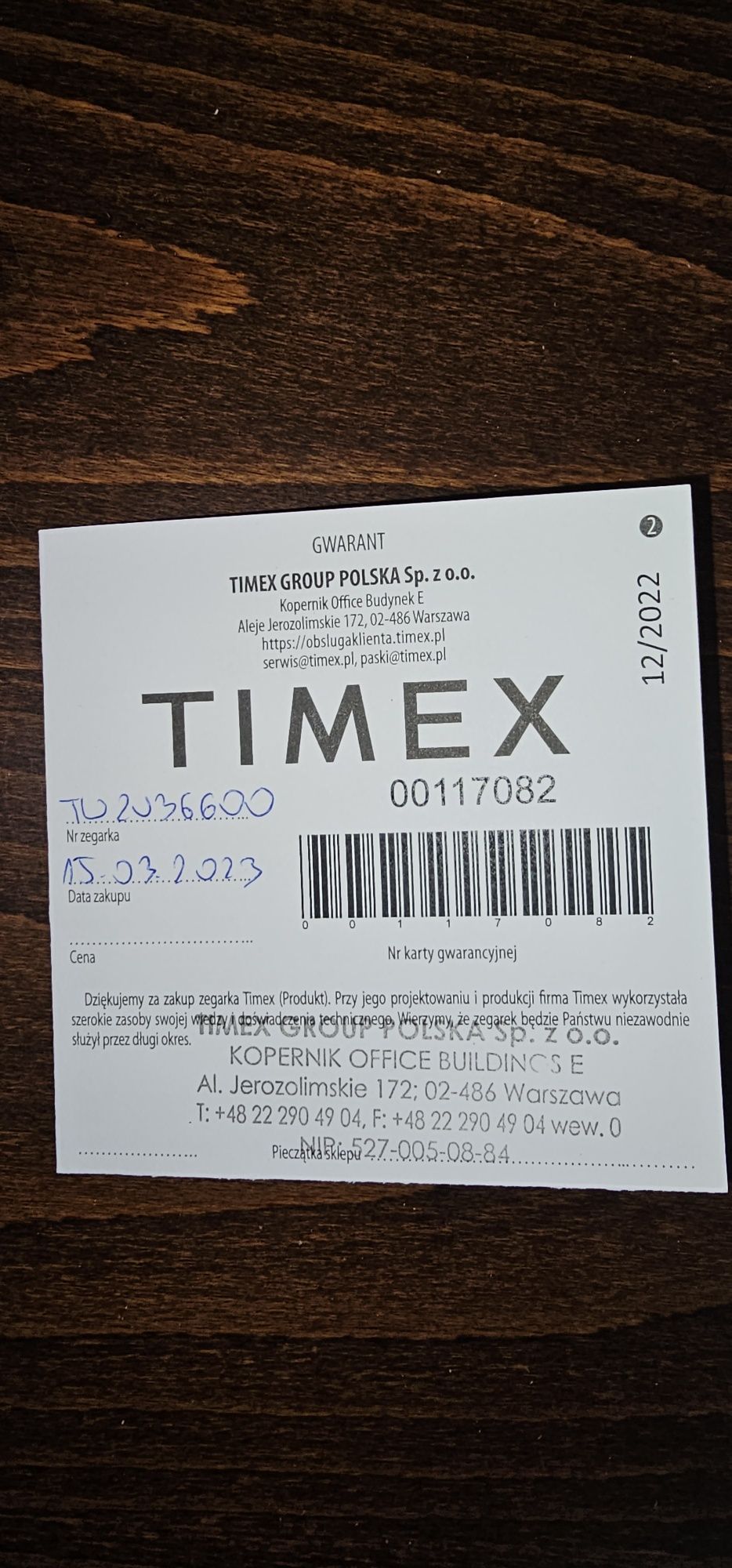 Zegarek Timex Chronograph TW2V3600 NOWY