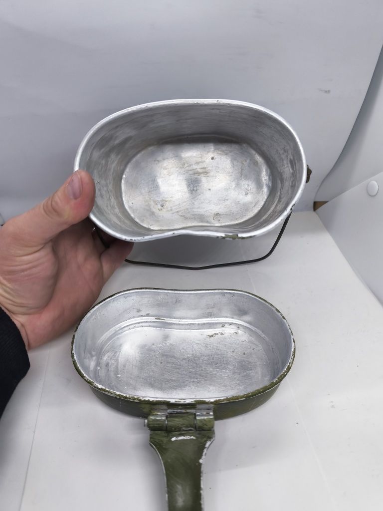 Советский армейский котелок алюминиевый СССР для костра туризма
