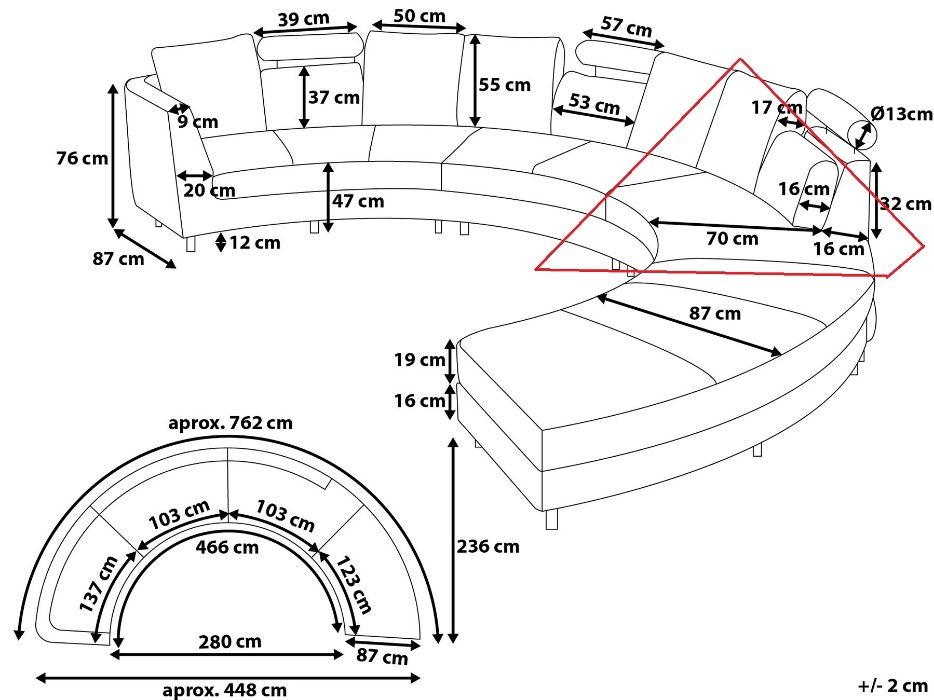 Sofa narożna skóra - modułowa wyprzedaż ekspozycji.