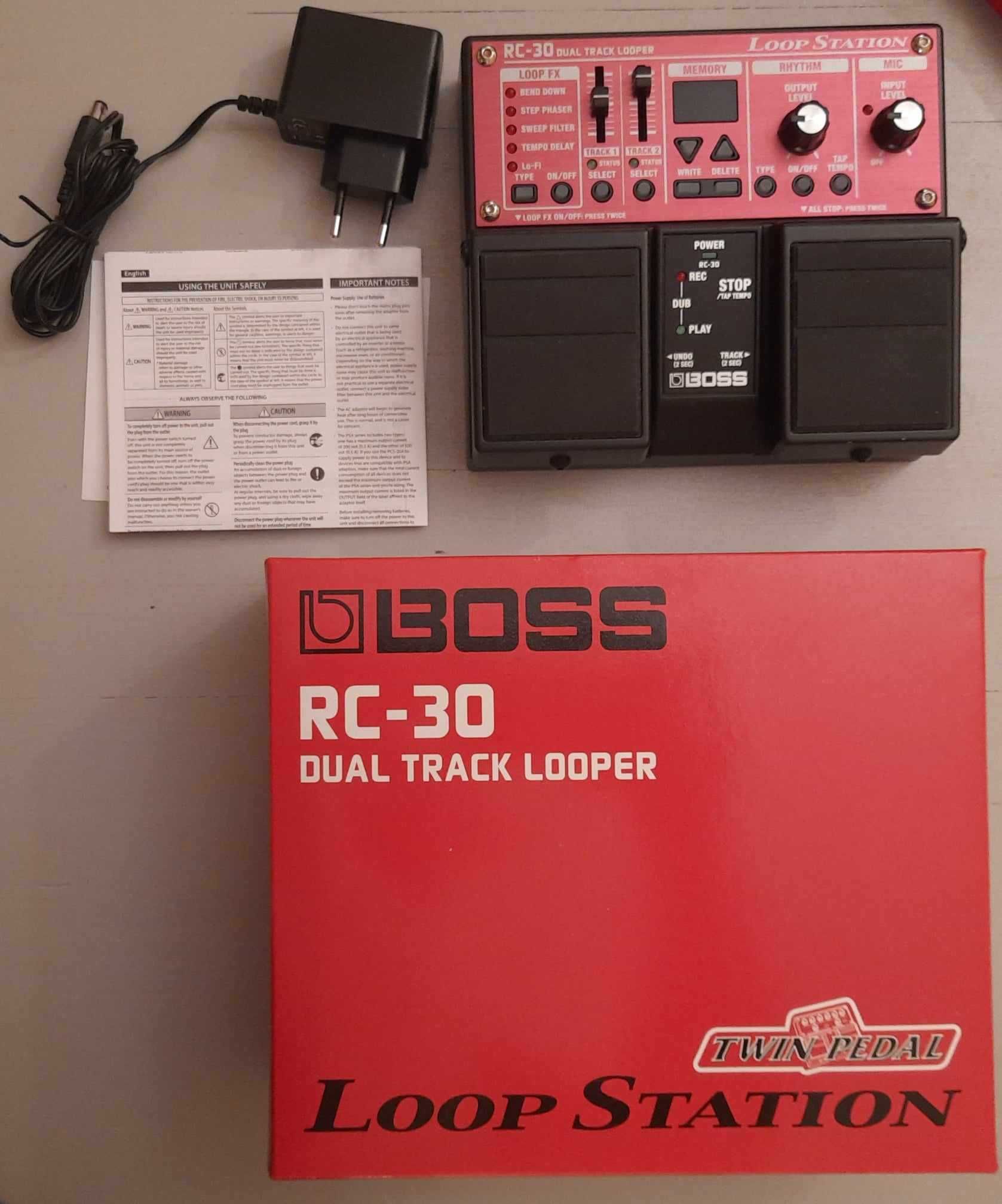 BOOS RC-30 Dual Track Looper Z KABLEM ZASILAJĄCYM w komplecie!