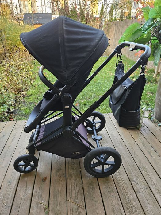 Duży zestaw Cybex Priam - spacerówka, gondola, nosidło, stan bdb