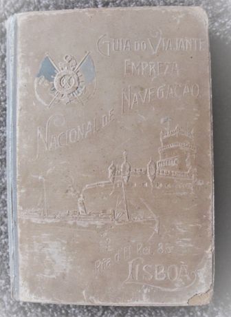Livro antigo "Guia do Viajante" da Empreza Nacional de Navegação