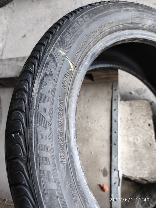 185.50.16 Bridgestone 2шт лето БУ склад шины резина из Европы R16 50