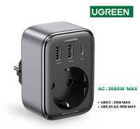 Сетевое зарядное устройство с розеткой UGREEN CD314 30W 90613