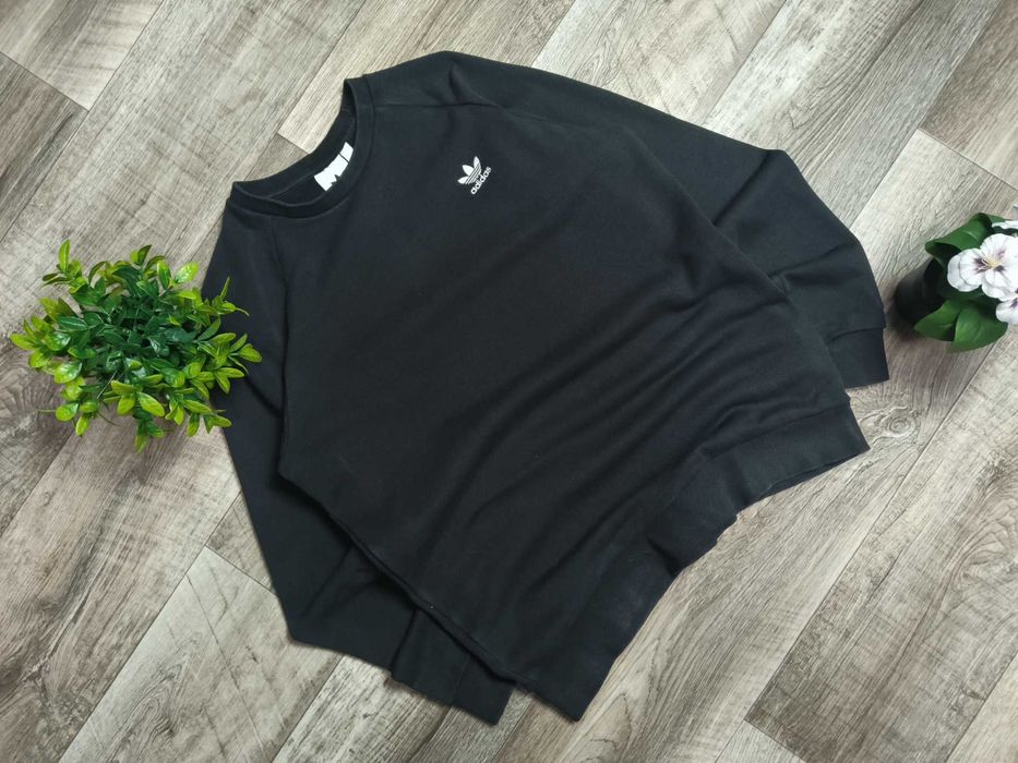 ADIDAS оверсайз світшот чоловічий чорний бавовна М