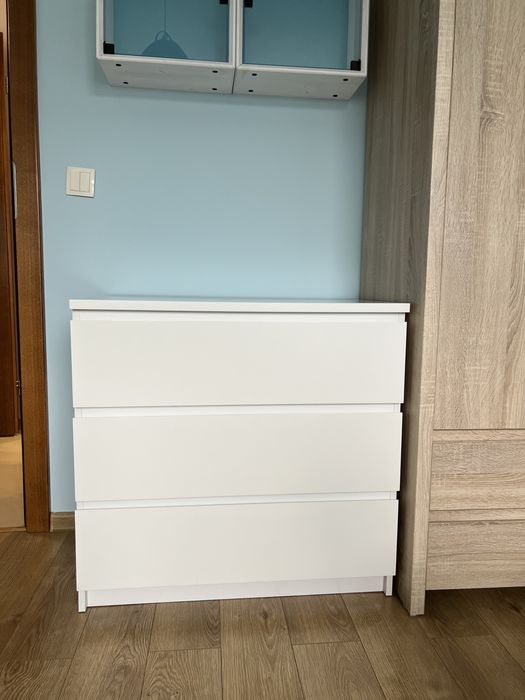 Komoda malm ikea 3 szuflady biała