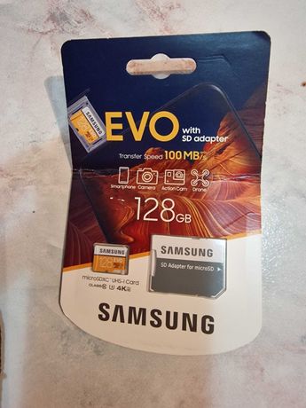 Nowa Samsung 128GB microSDXC Evo zapis 90MB/s odczyt 100MB/s