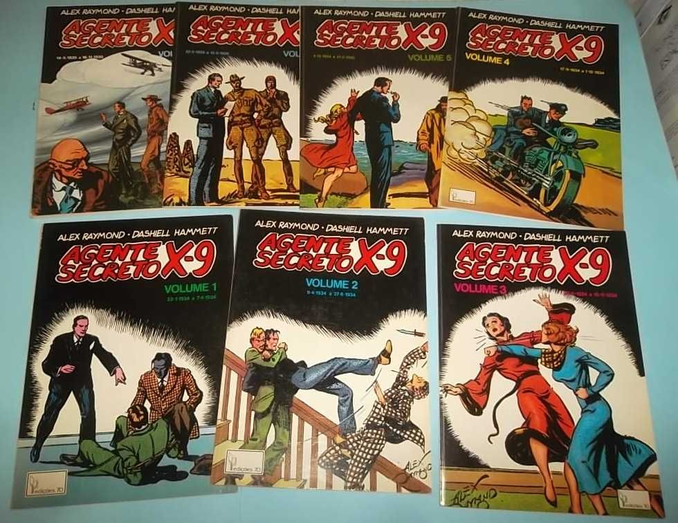 Agente Secreto X-9 - por Alex Raymond - completo 7 volumes