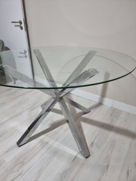Mesa de vidro redonda