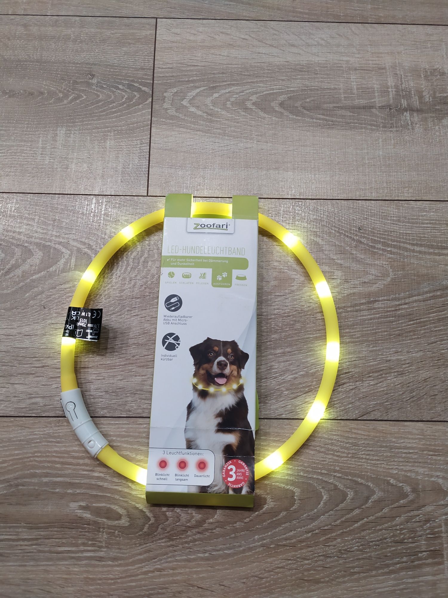 Нашийник для собак з LED підсвічуванням розмір L Zoofar