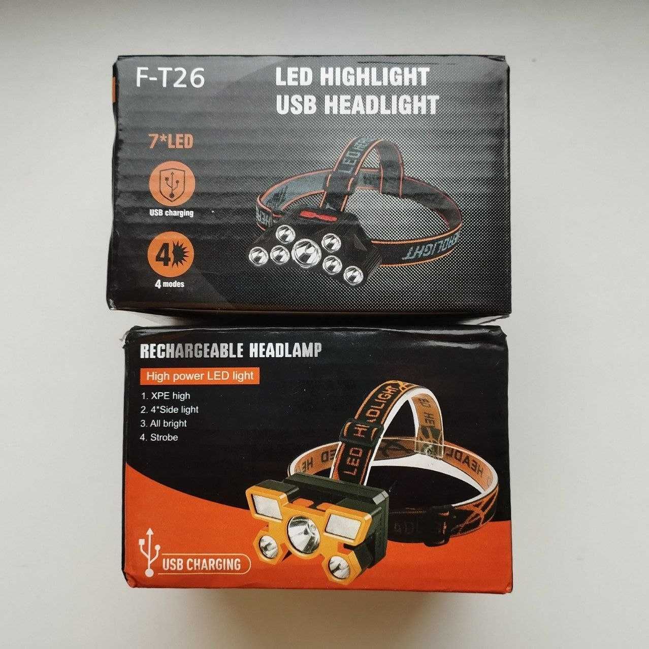 Ліхтарик налобний Rechargeable Headlamp акумуляторний Led 4 режими