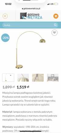 Lampa podłogowa łuk stojąca zuiver