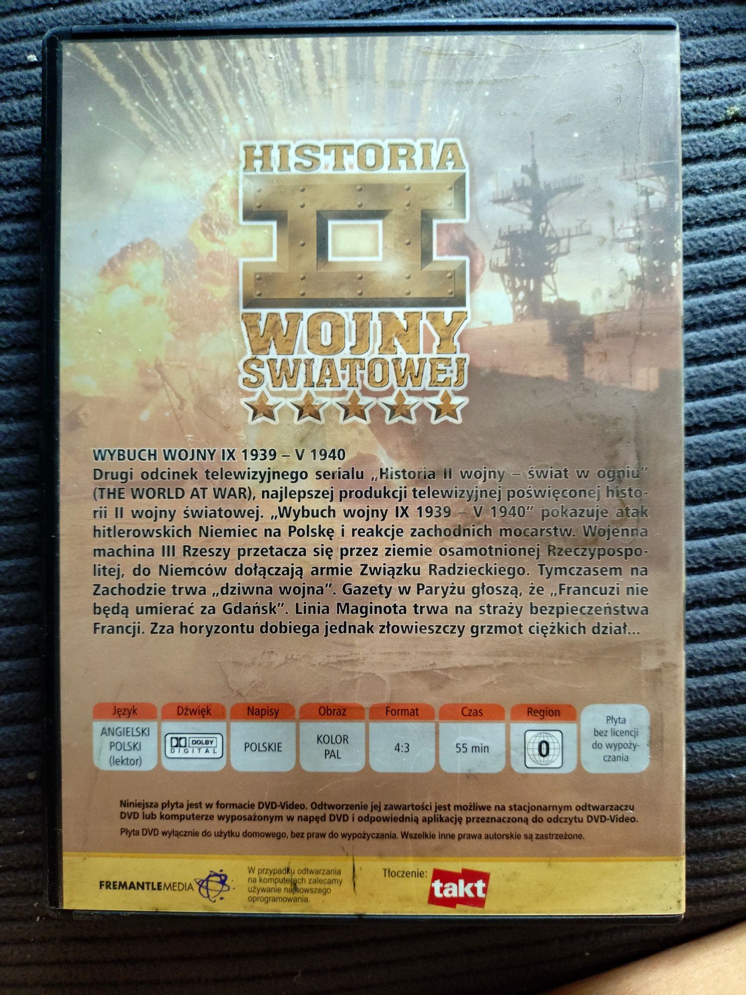 Historia II wojny światowej płyty Dvd