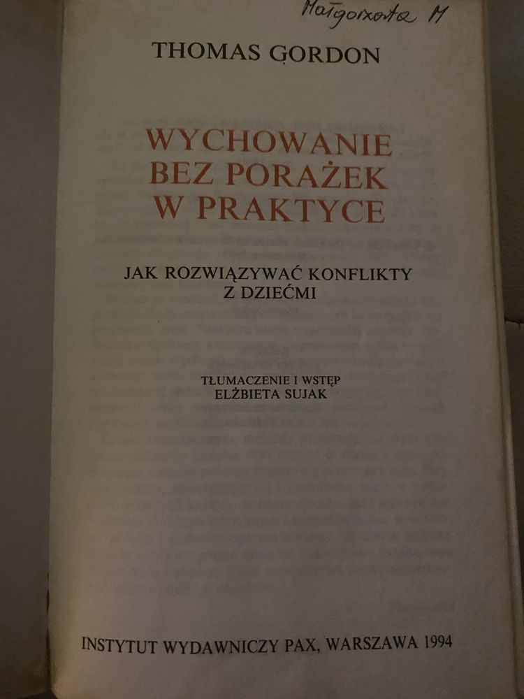 Wychowanie bez porażek Thomas Gordon