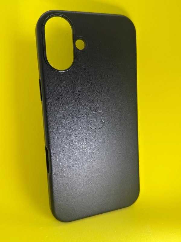 Capa Leather Preta para iPhone 16 Plus - Nova e Embalada