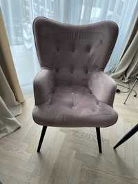 Różowy welurowy fotel VICKY KARE design / sf meble