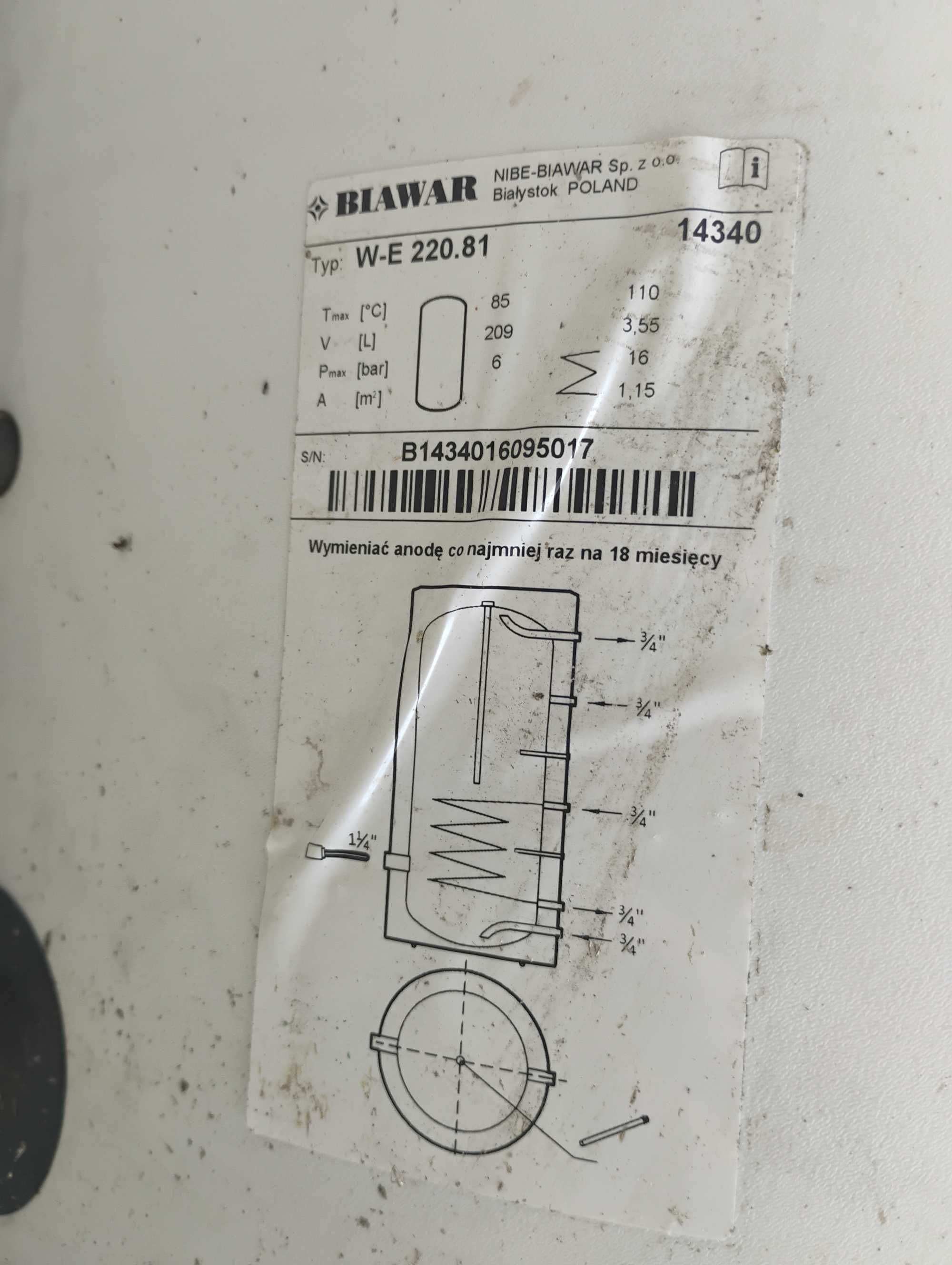 Zasobnik / wymiennik BIAWAR W-E 220.81