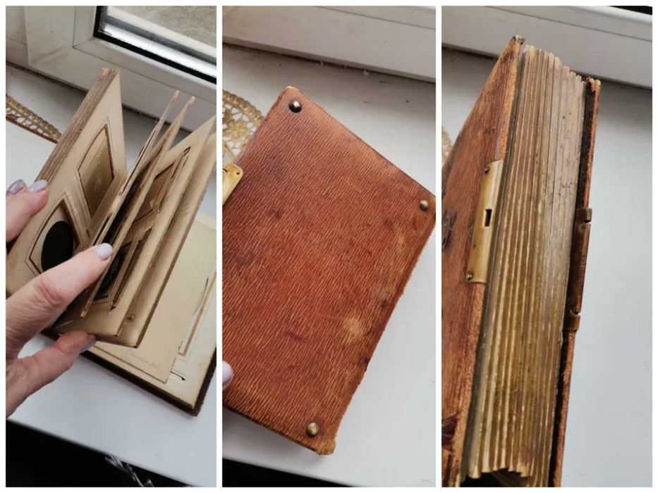 старинный альбом для фотографий и фото