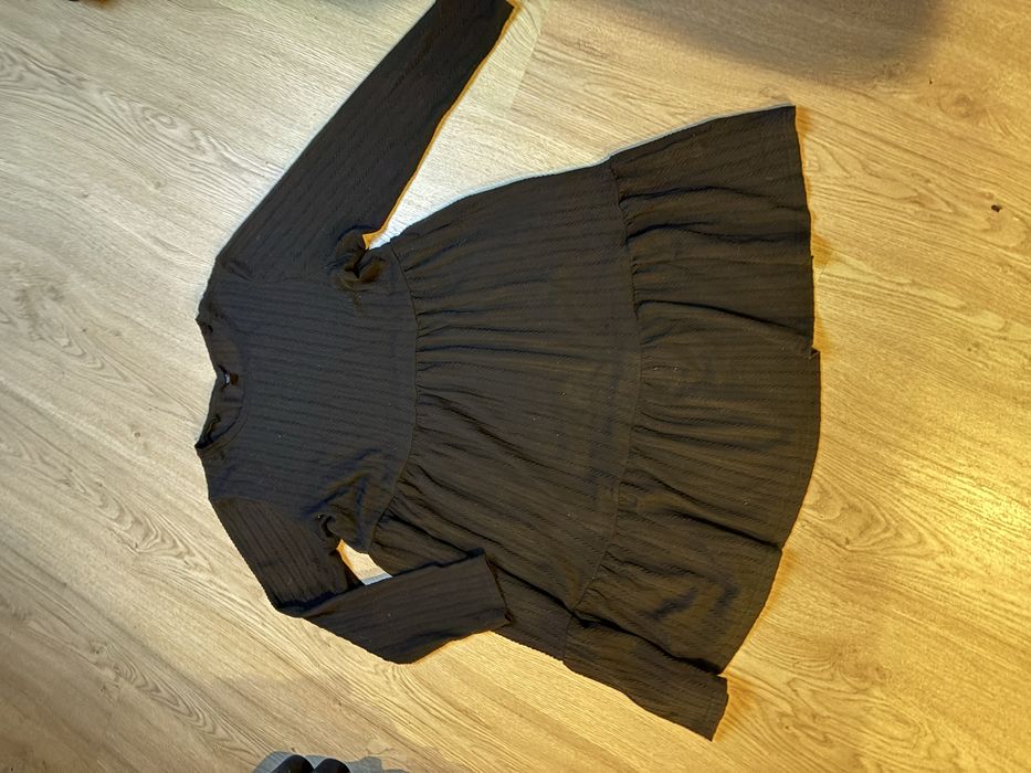 Duża sukienka damska czarna wzorki shein  curve xxl falbany