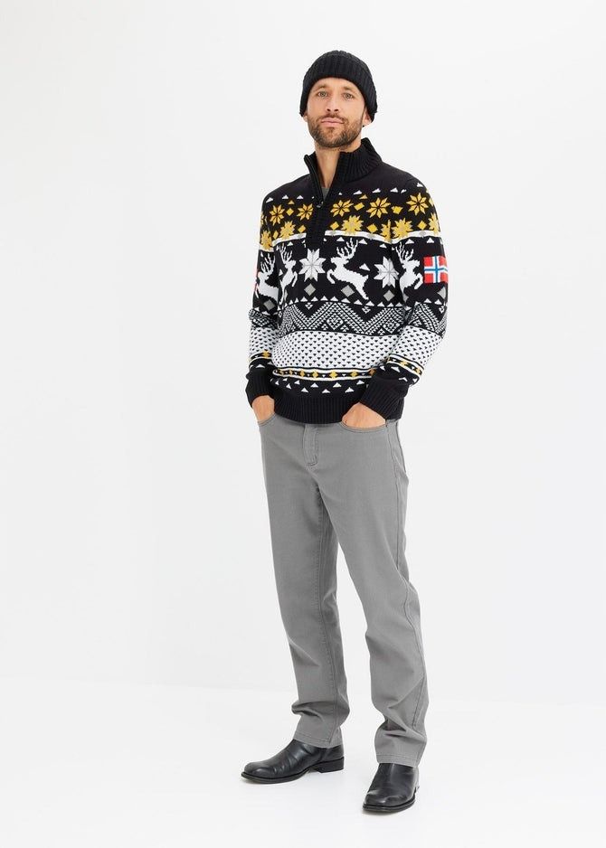 B.P.C sweter męski w norweski wzór r.L
