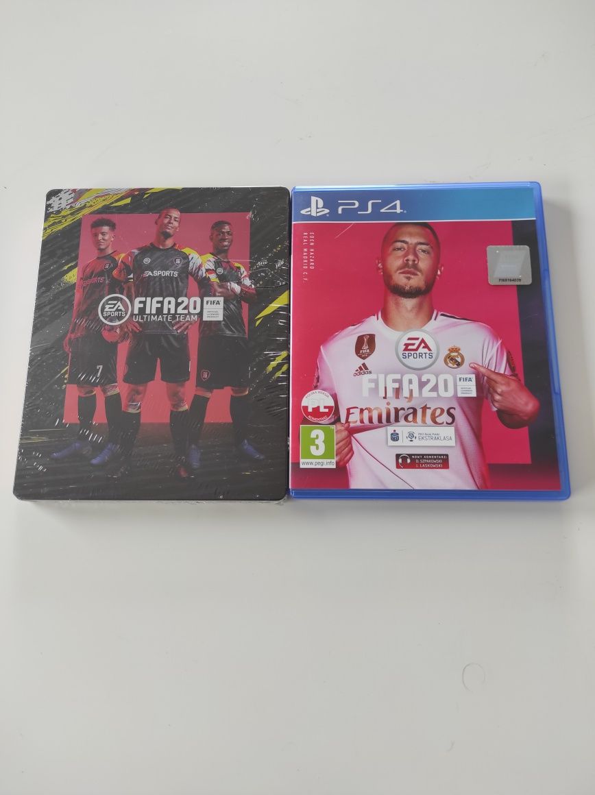 FIFA 2020 + Nowy steelbook w folii, PS4, płyta idealna