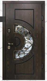Входные двери со стеклопакетом двері вхідні в приватний будинок з ковк