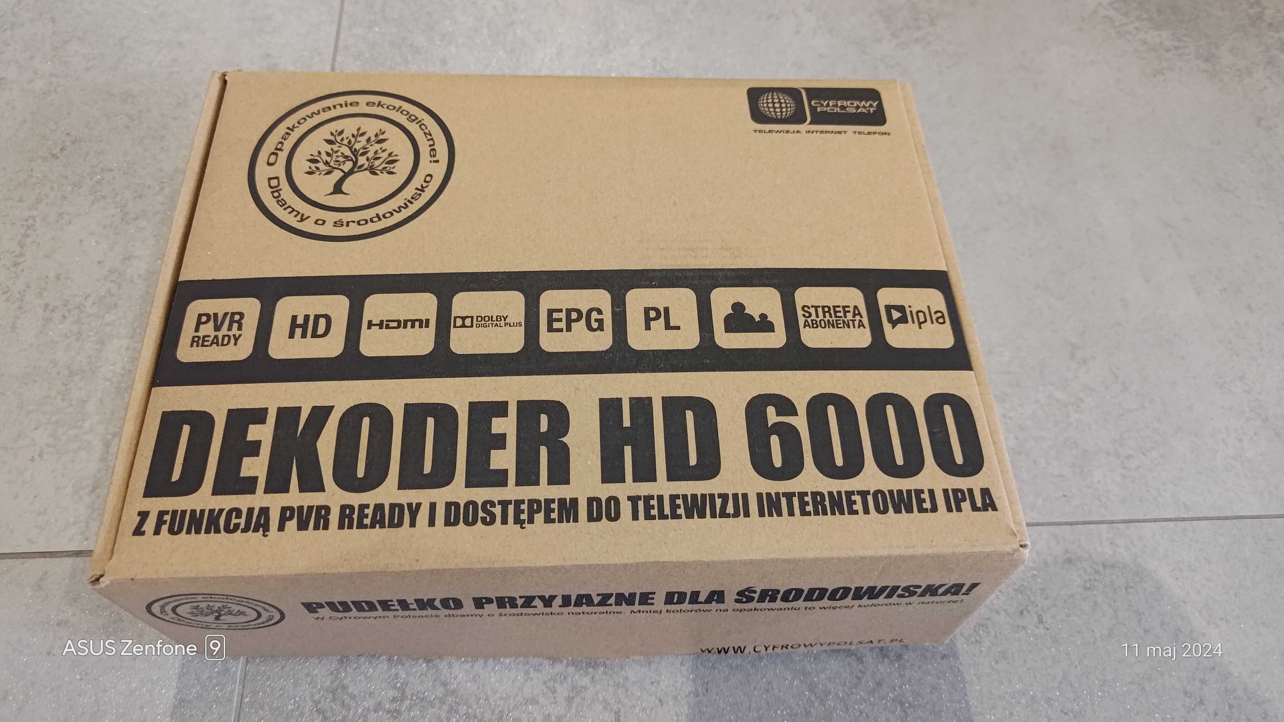 Dekoder HD 6000 Cyfrowy Polsat - cały komplet