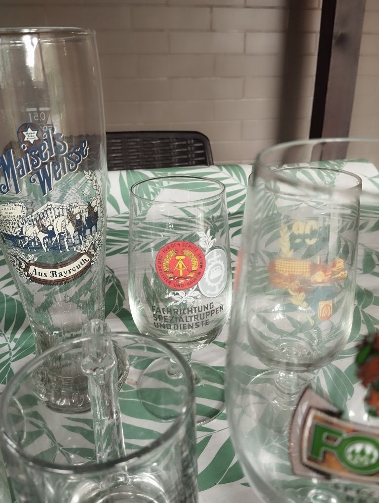 Zestaw szklanek kufli DDR