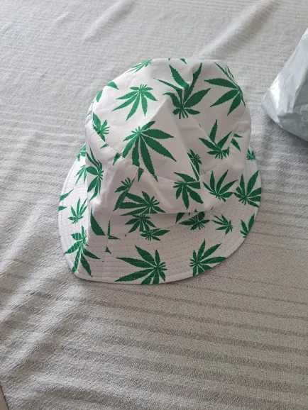 KAPELUSZ rybacki Bucket HAT - liście MARIHUANY