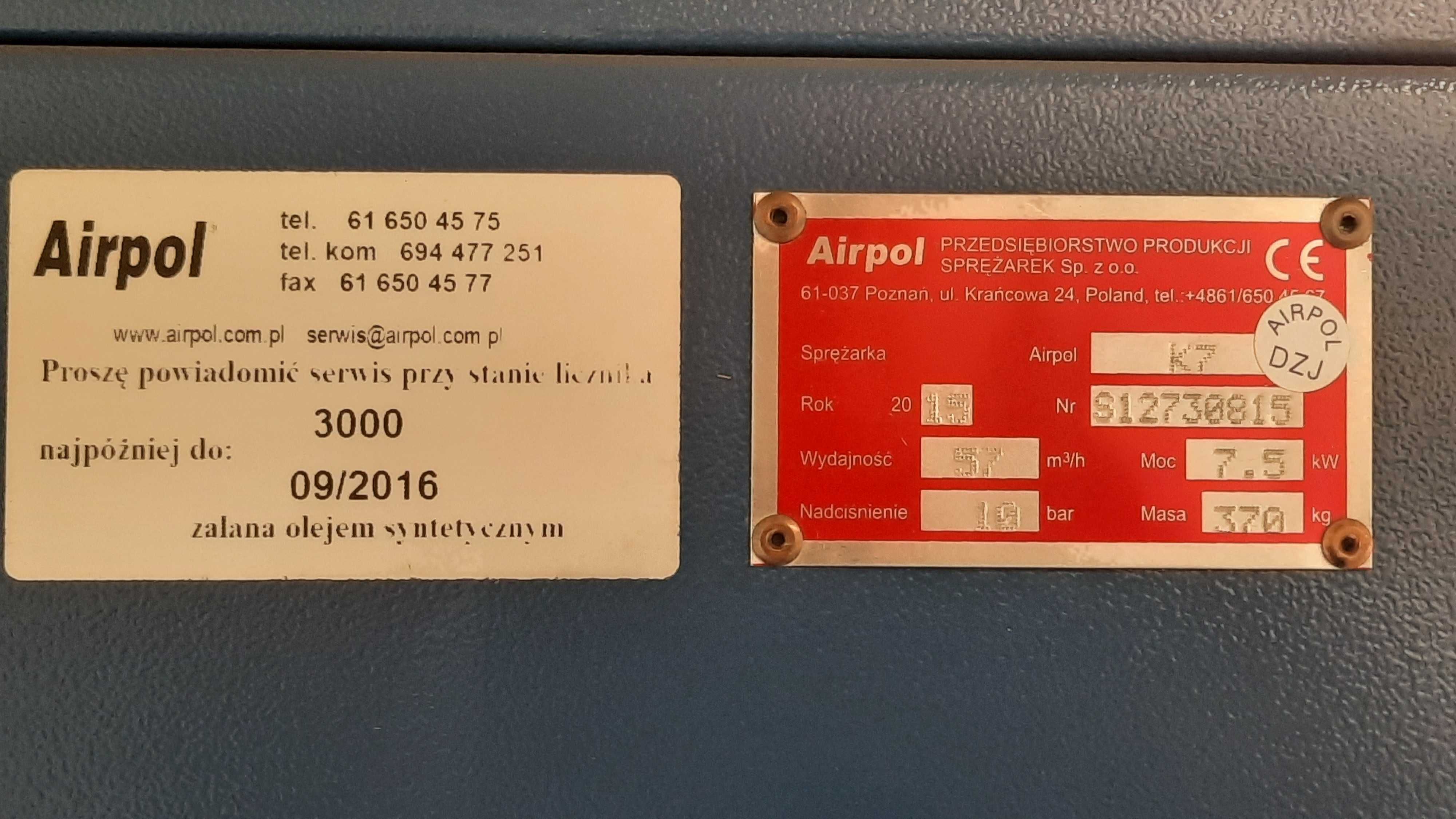 Airpol KT7 – sprężarka powietrza z osuszaczem ziębniczym spr. powiet.