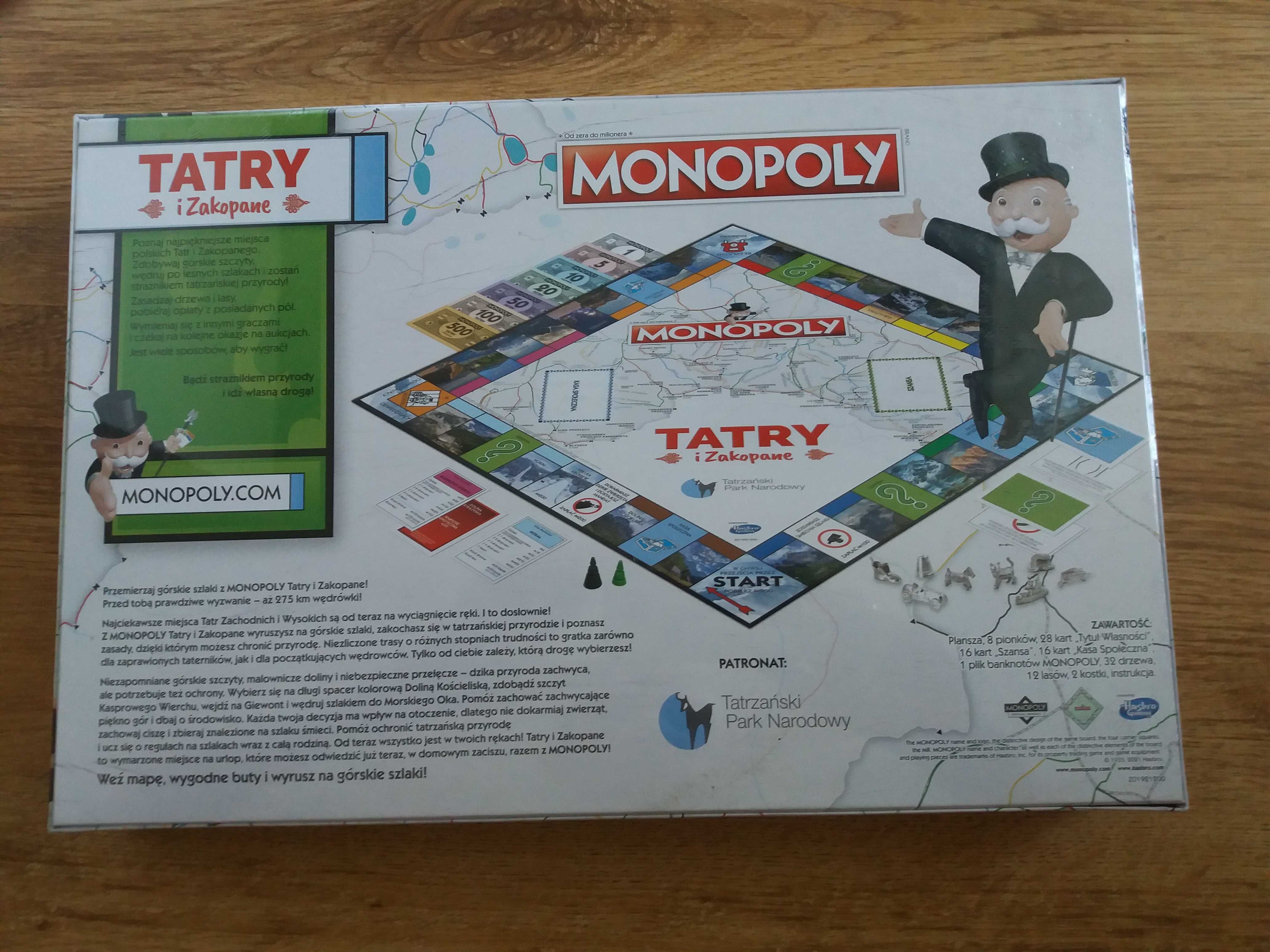 Oryginalna Gra MONOPOLY TATRY I ZAKOPANE (Nowa w foli) idealny prezent